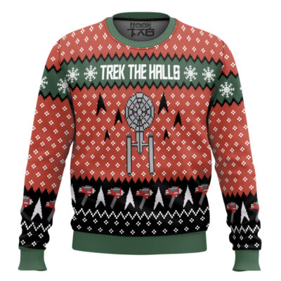 Xmas Trek The Halls Star Trek Ugly Christmas Sweater