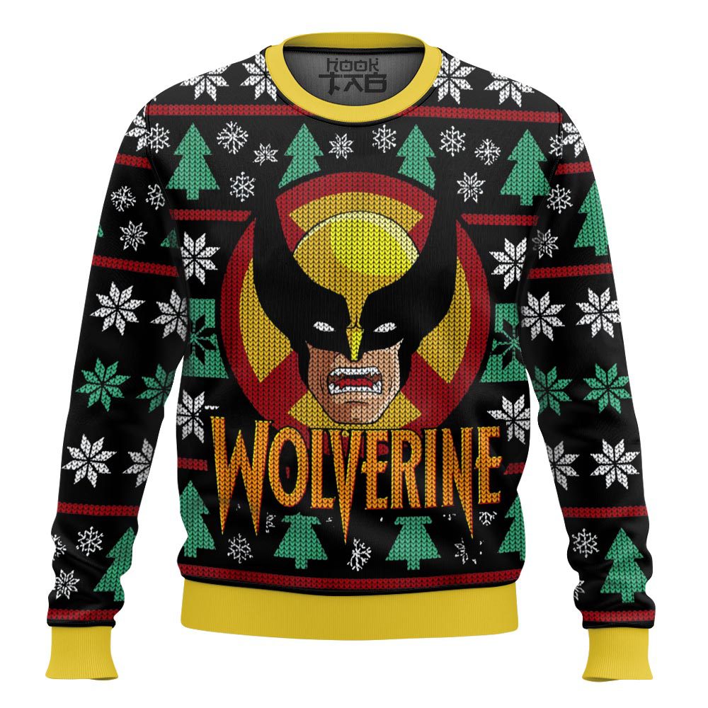 Hooktab Xmas Wolverine Ugly Christmas Sweater Hooktab Xmas Wolverine Ugly Christmas Sweater