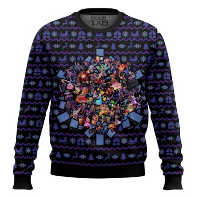 Xmas Wreath Super Smash Bros Ugly Christmas Sweater