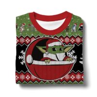 Hooktab Xmas Yoda Starwars Ugly Christmas Sweater