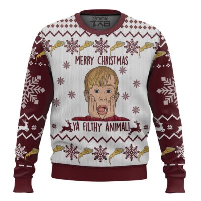 Ya Filthy Animal Home Alone Ugly Christmas Sweater