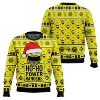 Hooktab Yellow Ranger Ho-ho Power Rangers Ugly Christmas Sweater