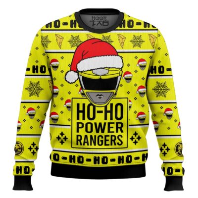 Yellow Ranger Ho-ho Power Rangers Ugly Christmas Sweater
