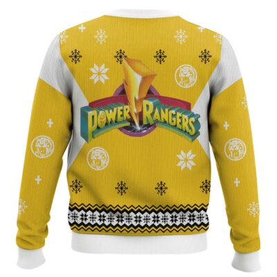 Hooktab Yellow Ranger Mighty Morphin Power Ranger Ugly Christmas Sweater