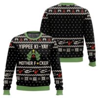 Hooktab Yippe Ki-Yay Mother Fxcker Die Hard Ugly Christmas Sweater