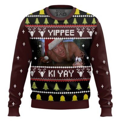 Yippee Ki Yay Die Hard Ugly Christmas Sweater