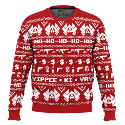 Yippee Ki Yay Ho-Ho-Ho Die Hard Ugly Christmas Sweater