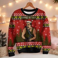 Hooktab Yippee Ki Yay It’s Christmas Die Hard Ugly Christmas Sweater
