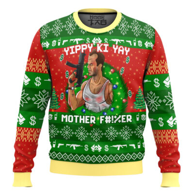 Yippy Ki Yay Die Hard Ugly Christmas Sweater