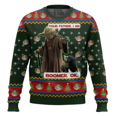 Yoda Boomer Star Wars Ugly Christmas Sweater