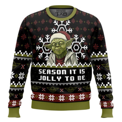 Yoda Season It Is Jolly To Be Star Wars Ugly Christmas Sweater