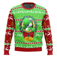 Hooktab Yoshi Mario Bros Ugly Christmas Sweater