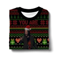 Hooktab "You Are Breathtaking" Keanu Reeves Meme Ugly Christmas Sweater