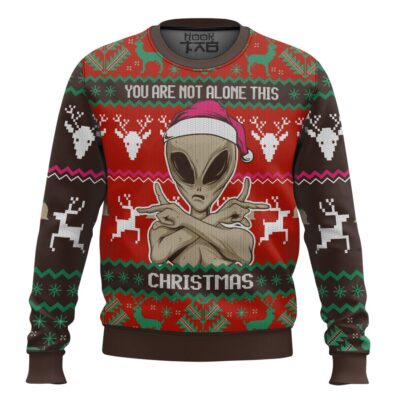 You Are Not Alone This Christmas Alien Ugly Christmas Sweater