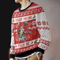 Hooktab You Are The One Thor Me Marvel Ugly Christmas Sweater