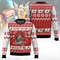 Hooktab You Are The One Thor Me Marvel Ugly Christmas Sweater