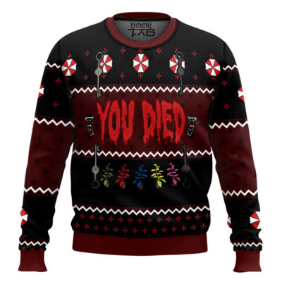 You Died Resident Evil Ugly Christmas Sweater