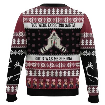 Hooktab You Were Expecting Santa But It Was Me Sukuna Jujutsu Kaisen Ugly Christmas Sweater