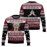 Hooktab You Were Expecting Santa But It Was Me Sukuna Jujutsu Kaisen Ugly Christmas Sweater