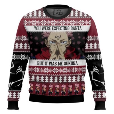 You Were Expecting Santa But It Was Me Sukuna Jujutsu Kaisen Ugly Christmas Sweater