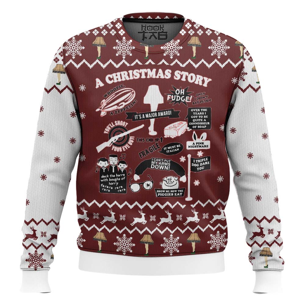Hooktab Zeppelin Leg Lamp A Christmas Story Ugly Christmas Sweater Hooktab Zeppelin Leg Lamp A Christmas Story Ugly Christmas Sweater