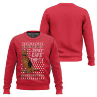 Hooktab Zero Bark Thirty Dog Lover Ugly Christmas Sweater