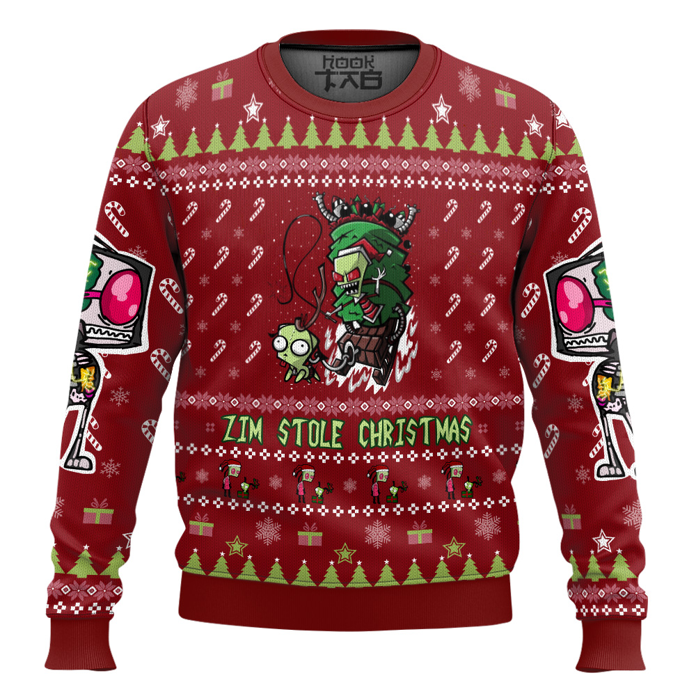 Hooktab Zim Stole Christmas Invader Zim Ugly Christmas Sweater Hooktab Zim Stole Christmas Invader Zim Ugly Christmas Sweater