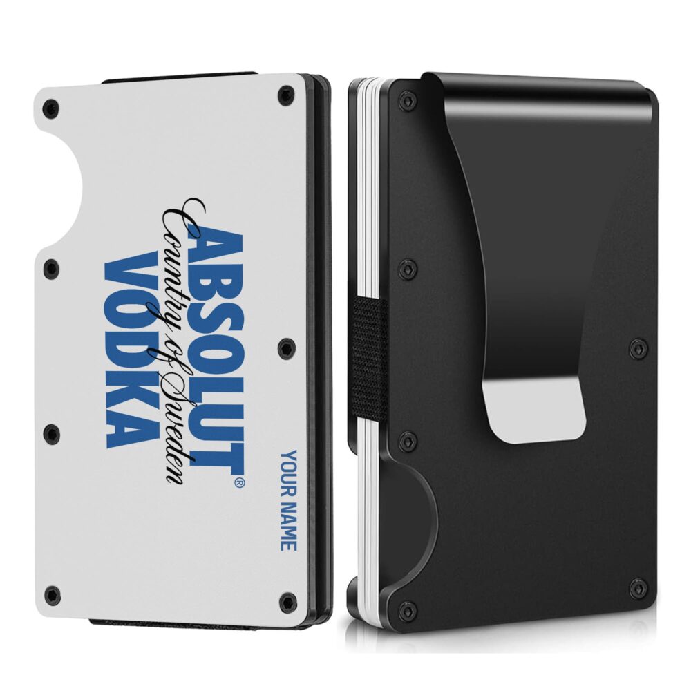 Personalized Absolut Vodka Metal Card Holder Personalized Absolut Vodka Metal Card Holder