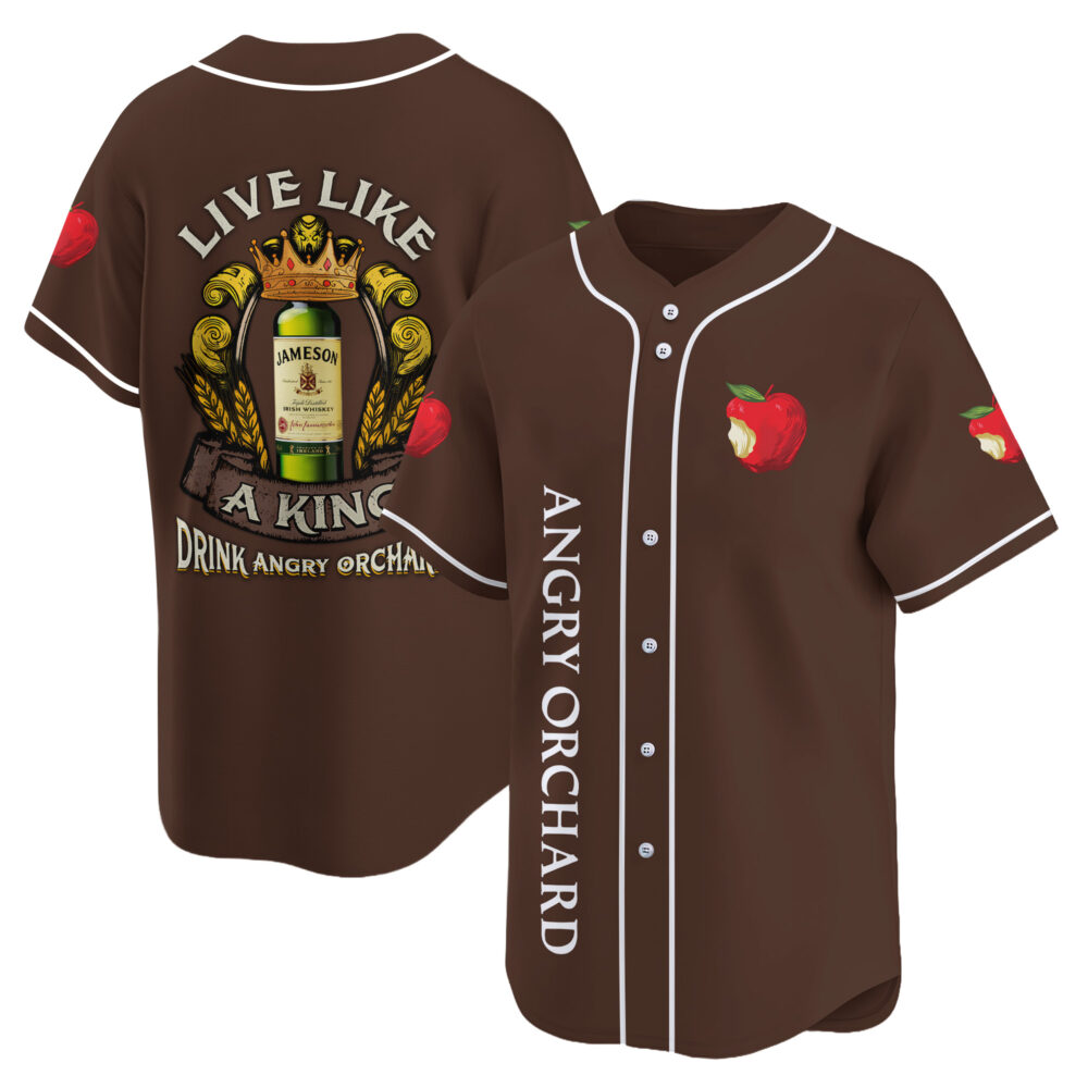 Personalized Angry Orchard Live Like A King Baseball Jersey Personalized Angry Orchard Live Like A King Baseball Jersey