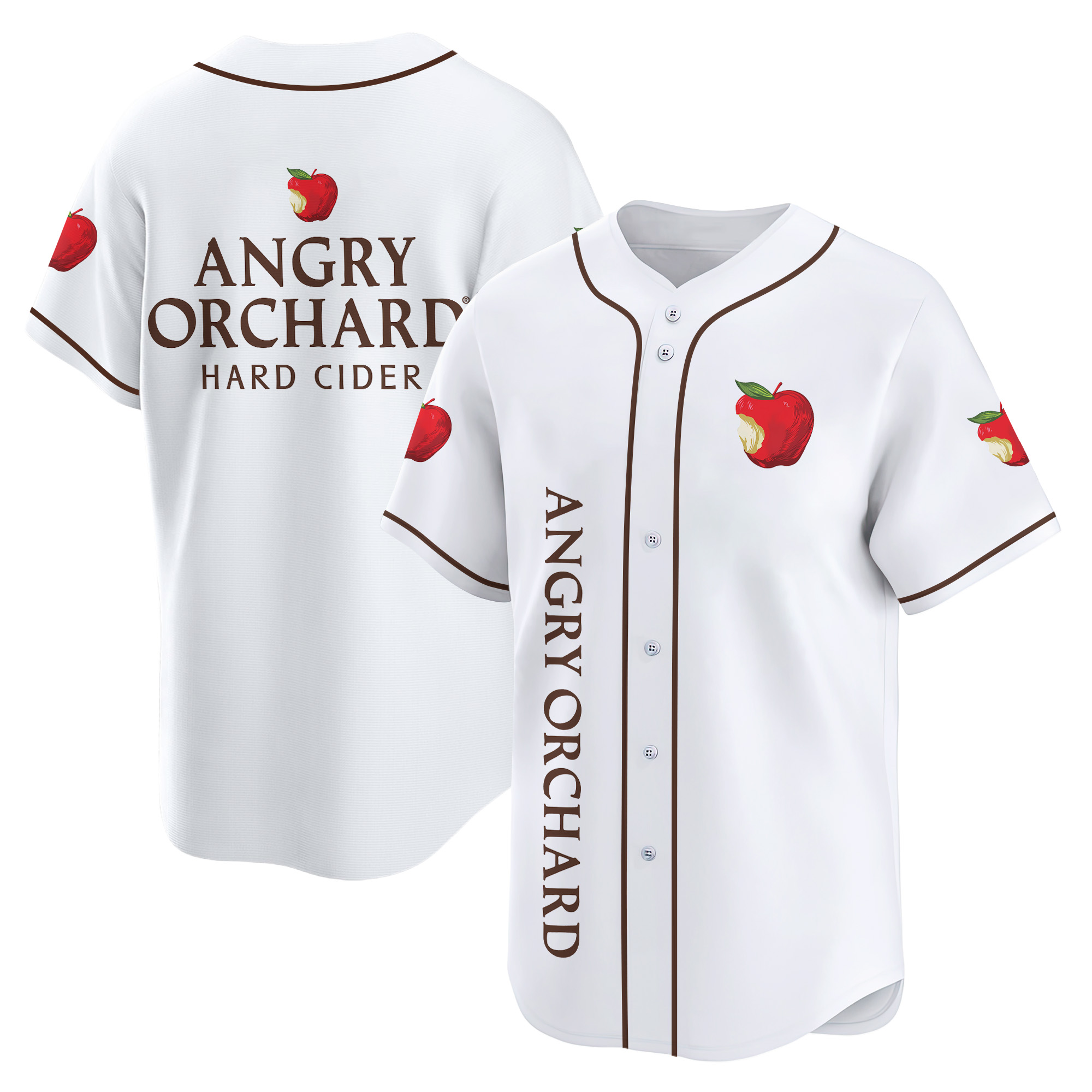 Personalized Angry Orchard White Baseball Jersey