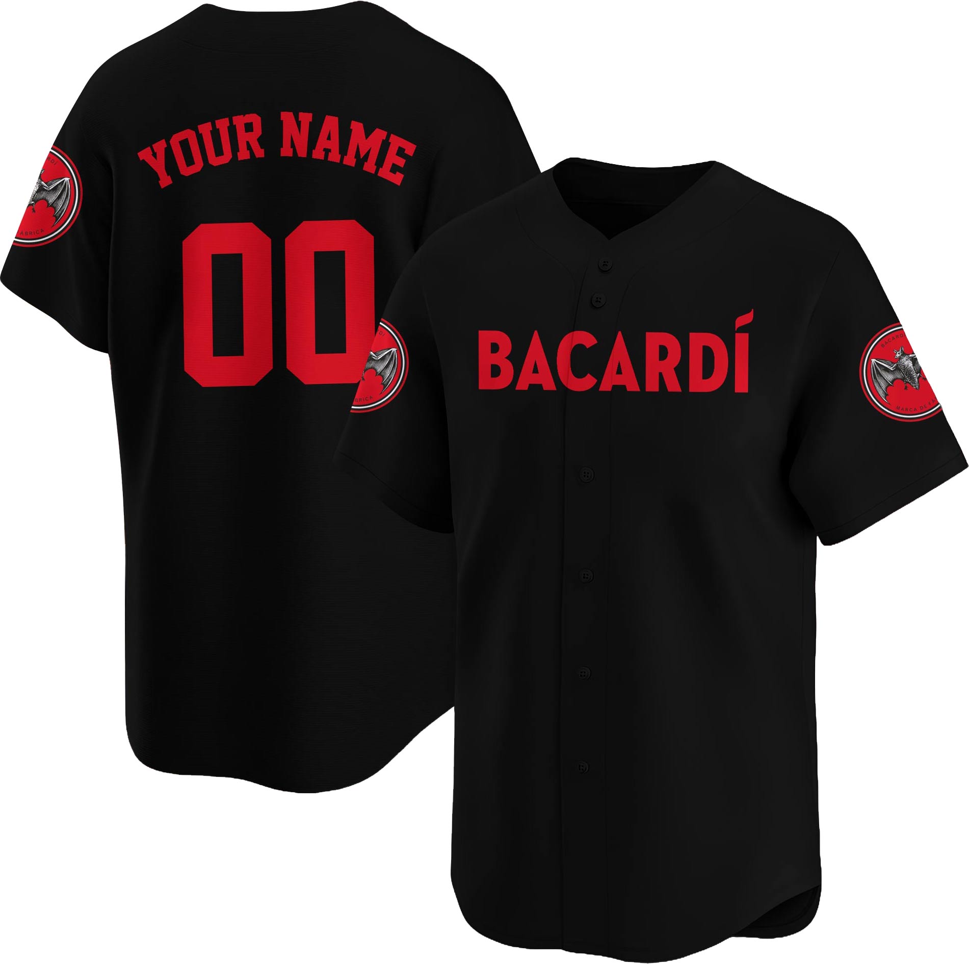 Personalized Bacardí Baseball Jersey Personalized Bacardí Baseball Jersey