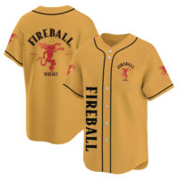 Personalized Basic Fireball Whiskey Baseball Jersey