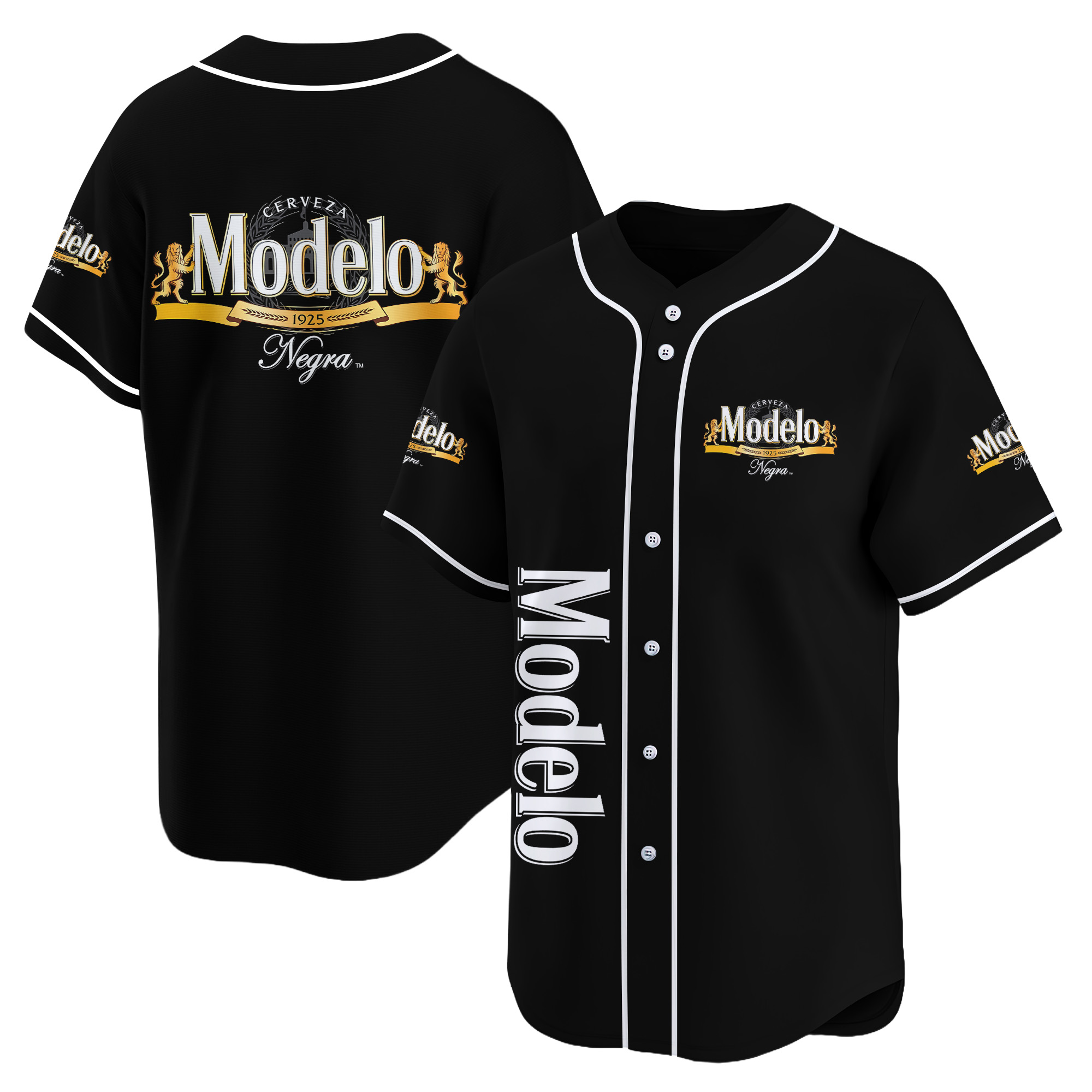 Personalized Black Modelo Negra Beer Baseball Jersey