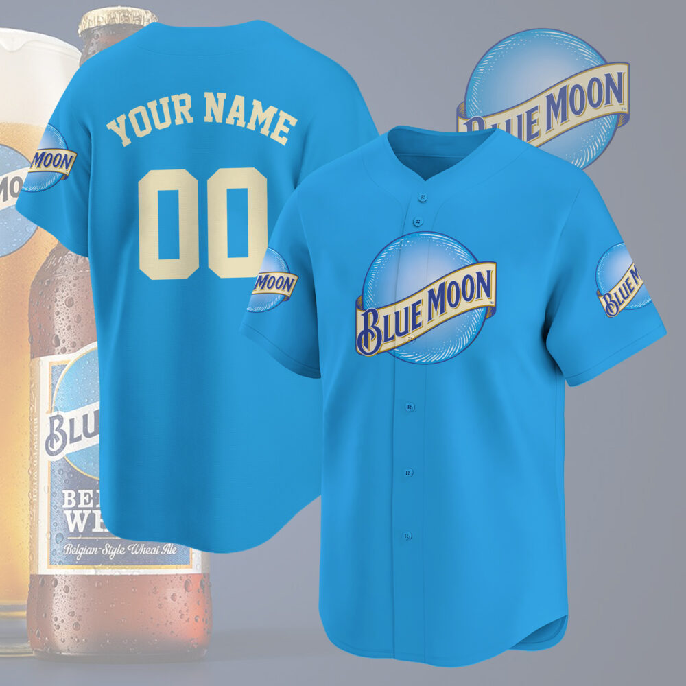Personalized Blue Moon Baseball Jersey Personalized Blue Moon Baseball Jersey