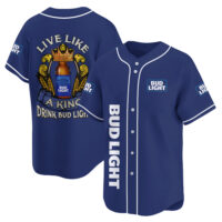Personalized Bud Light Live Like A King Baseball Jersey