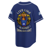 Personalized Bud Light Live Like A King Baseball Jersey