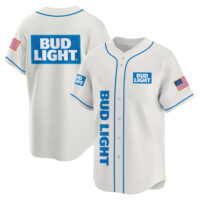 Personalized Bud Light USA Flag Baseball Jersey