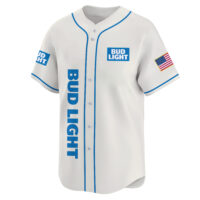 Personalized Bud Light USA Flag Baseball Jersey