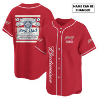 Personalized Budweiser Happy Father's Day Baseball Jersey
