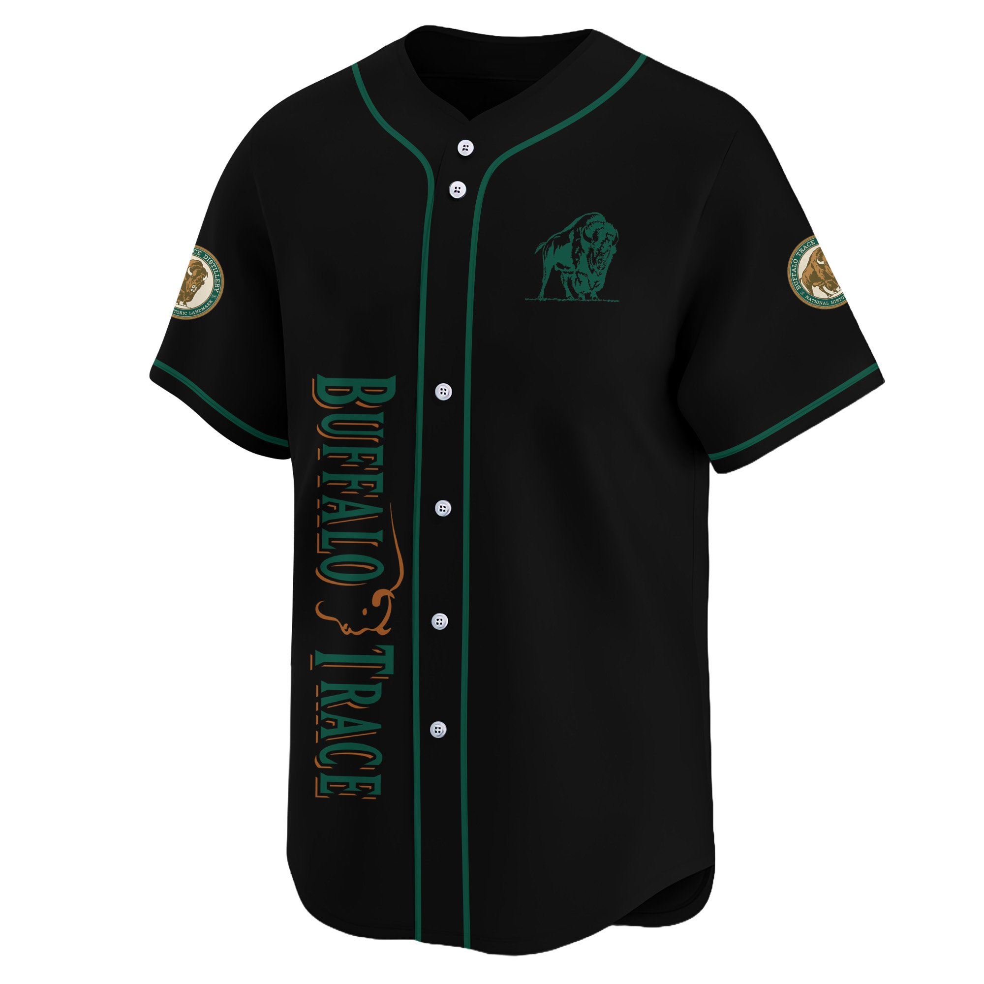 Personalized Buffalo Trace American Flag Baseball Jersey