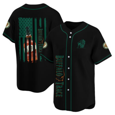 Personalized Buffalo Trace American Flag Baseball Jersey