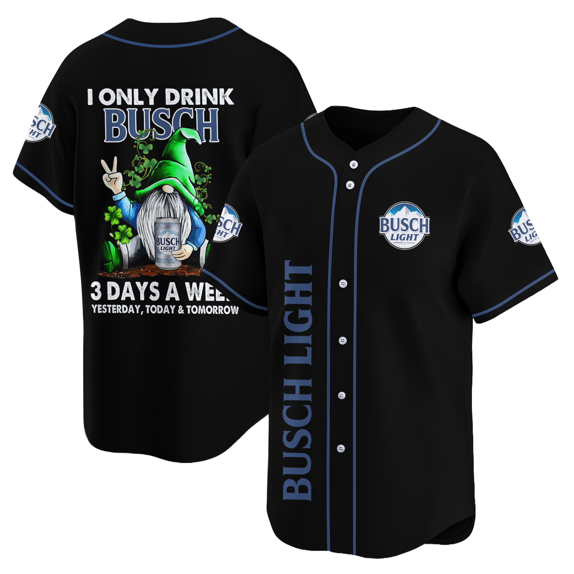 Personalized Busch Light Of Gnome Baseball Jersey