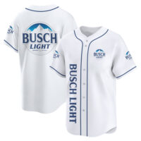 Personalized Busch Light White Baseball Jersey
