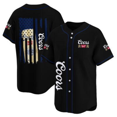 Personalized Coors Banquet American Flag Baseball Jersey