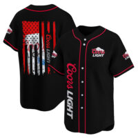 Personalized Coors Light American Flag Baseball Jersey