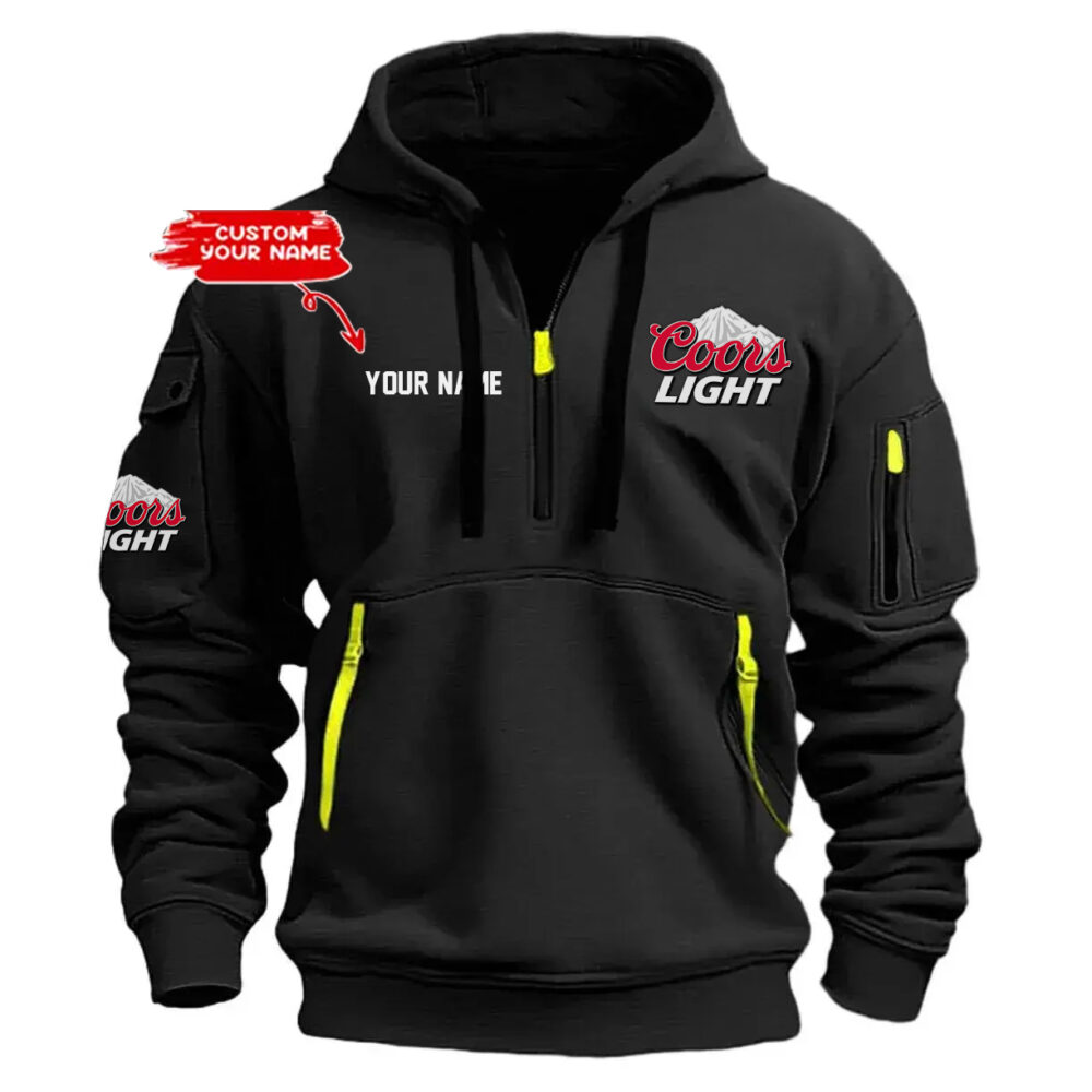 Personalized Coors Light Exclusive Logo Hoodie Half Zipper Hoodie Personalized Coors Light Exclusive Logo Hoodie Half Zipper Hoodie