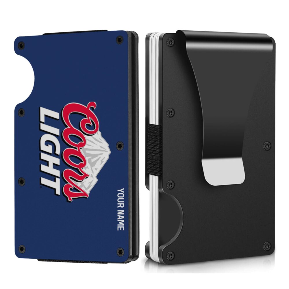Personalized Coors Light Metal Card Holder Personalized Coors Light Metal Card Holder