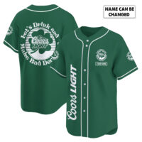 Personalized Coors Light St Patrick's Day Baseball Jersey