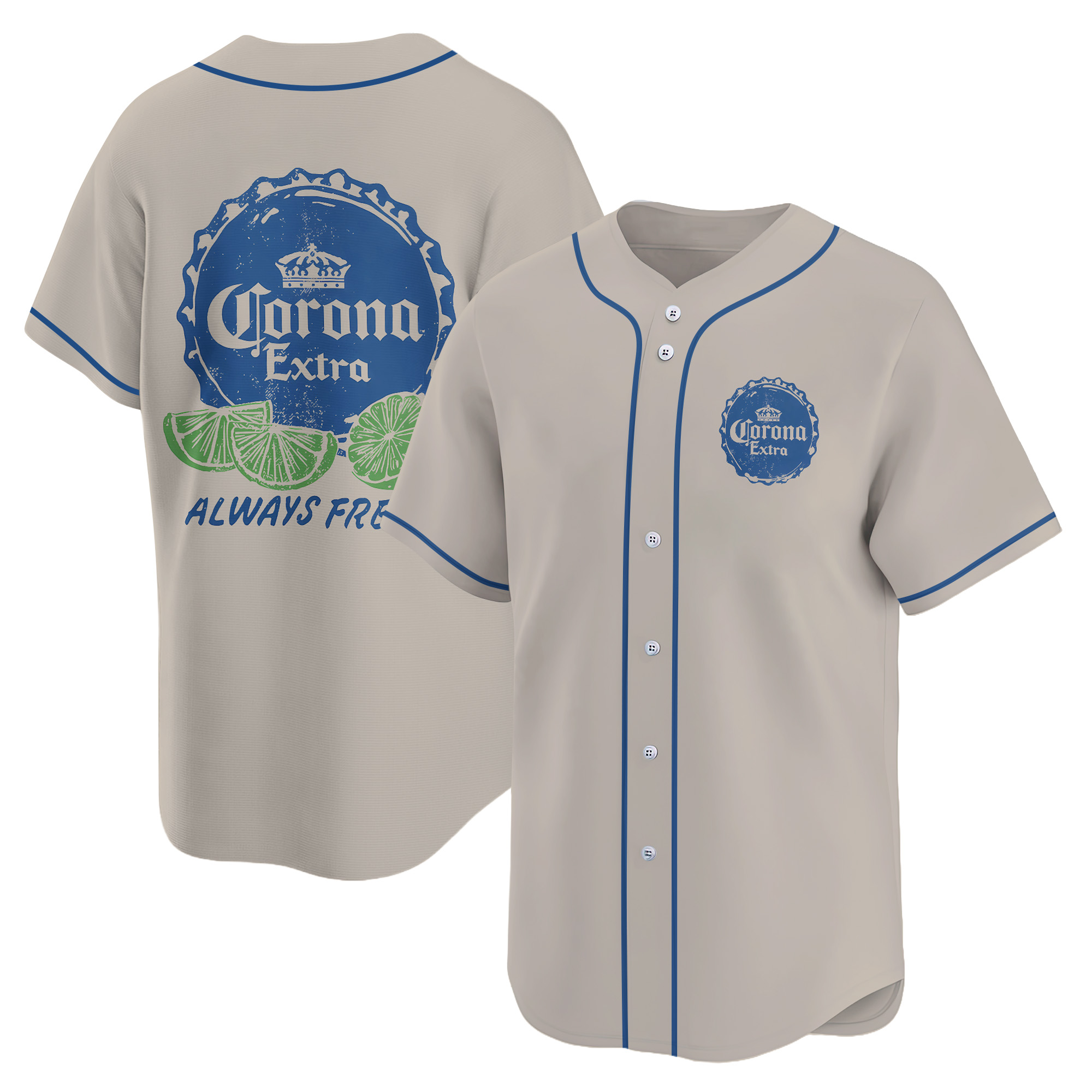 Personalized Corona Extra Alway Fresh Baseball Jersey