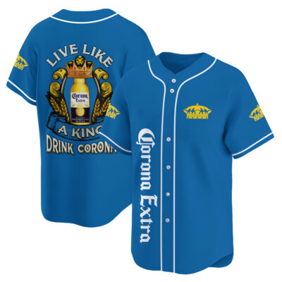 Personalized Corona Extra Live Like A King Baseball Jersey